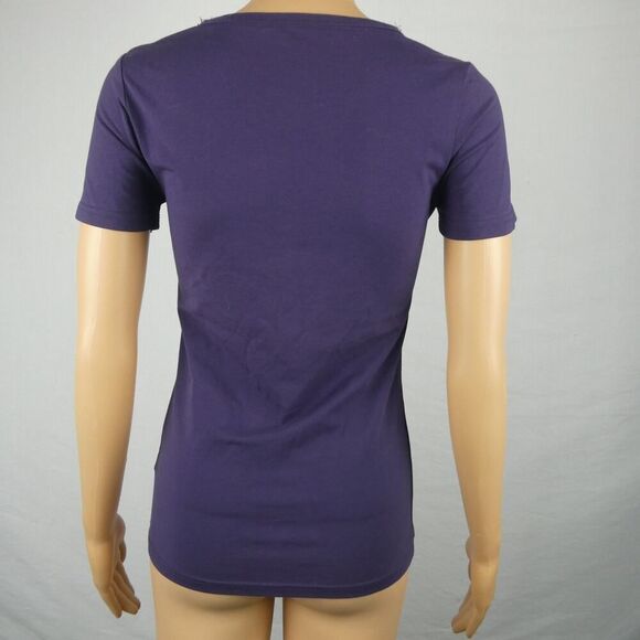 Marc by Marc Jacobs Save the Birds Purple Graphic T Shirt Scoop Neck Scoop Neck - Picture 5 of 5